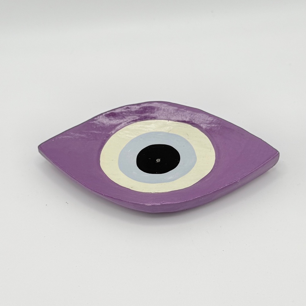 New Purple Wood Incense Holder – Evil Eye Protection